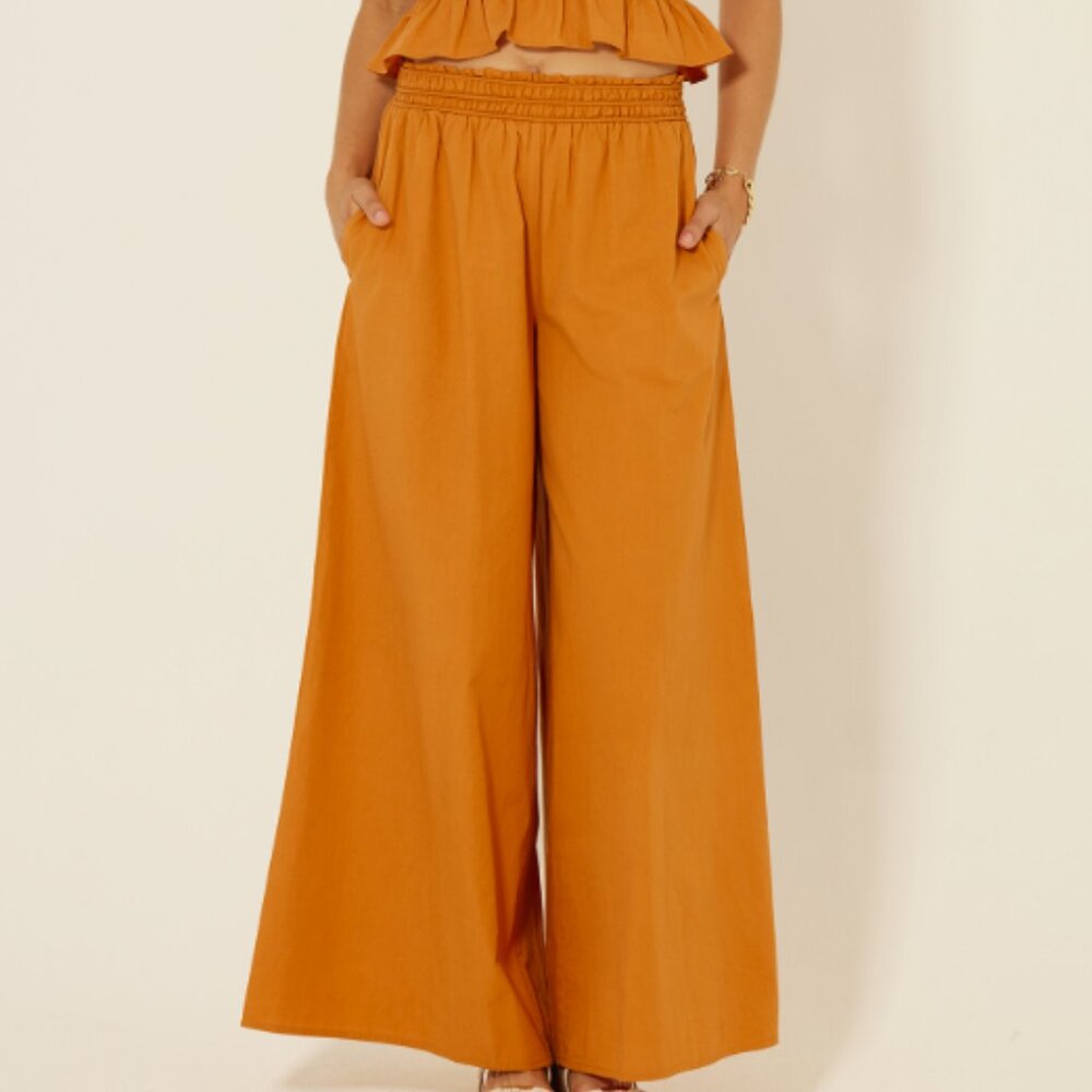 Wide Leg Cotton Pants